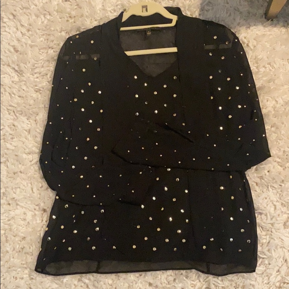 Sheer sequin blouse